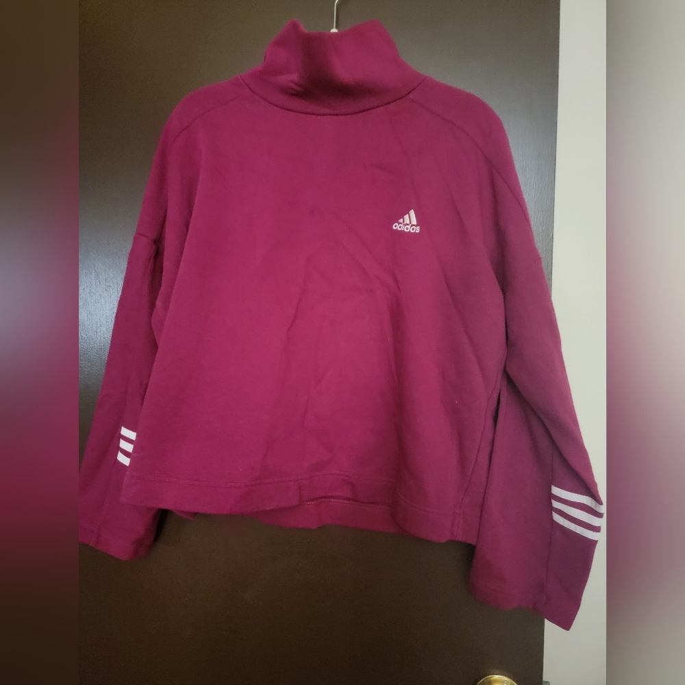Adidas sweatshirt, maroon